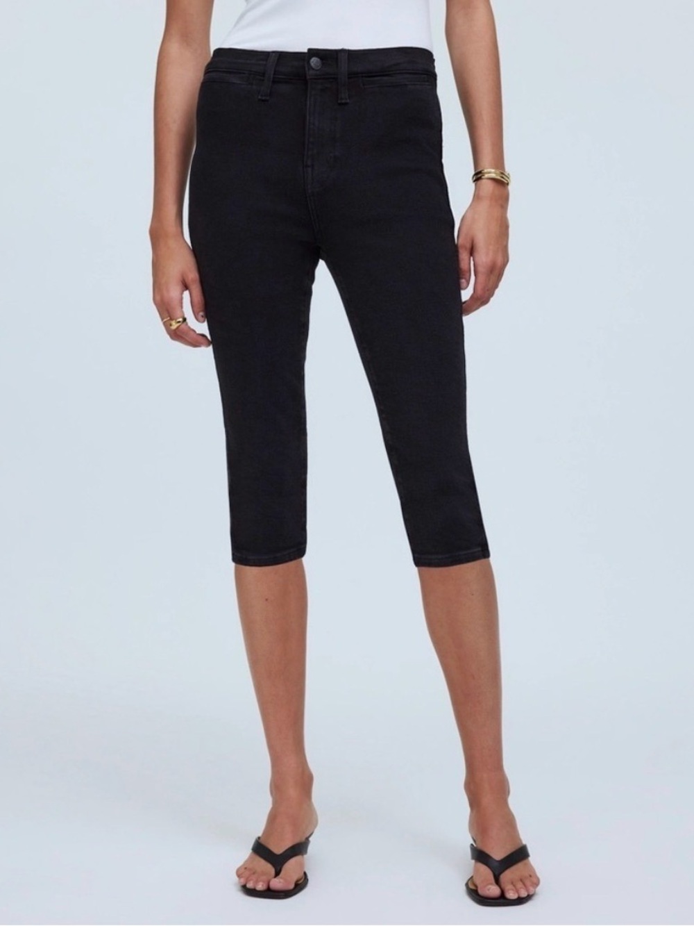 Madewell Women's Black Capri Jeans - Picture 1 of 8